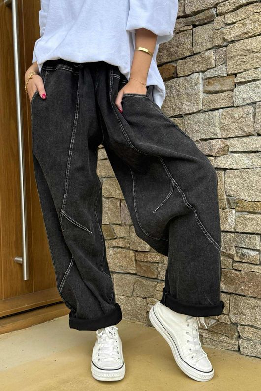 Duran Barrel Leg Jean Vintage Black